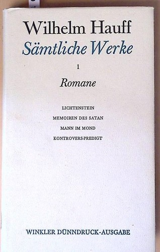 Sämtliche werke romane - sämtliche, 1.