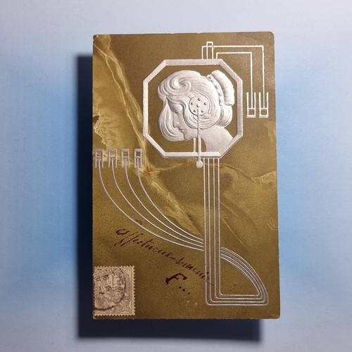 Jugendstil postkarte 1907 - postkarte,