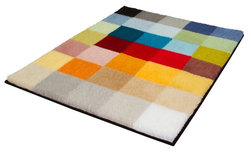 Badteppich bunt karo