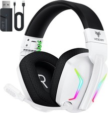 WG1 Bluetooth Headset, 2,4G Wireless Gaming Headset mit Mikrofon für PS5, PS4, 