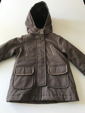 JACADI JACKE MIT KAPUZE FÜR ALTER 2 JAHRE IN DUNKELBRAUN TOP ZUSTAND