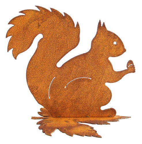 Rost gartenfigur eichhörnchen - rost,