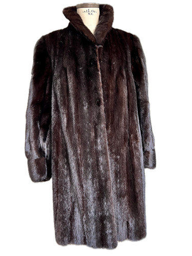 Nerz jacke dunkelbraun - nerz,