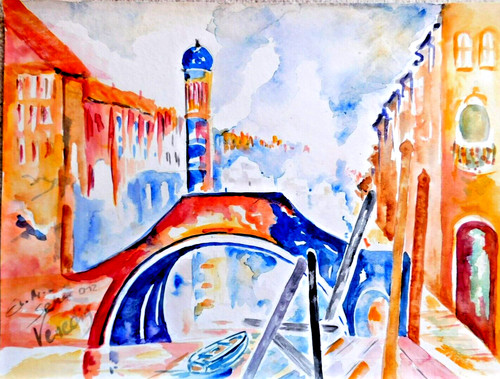 Original aquarell venedig 48cm - aquarell,