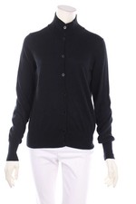 JIL SANDER Strickjacke Cardigan Baumwolle Kaschmir D 40 schwarz