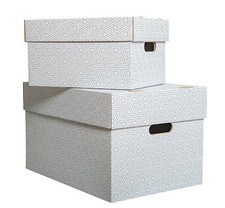 Aufbewahrungsbox mit Deckel Archivbox Recyclingmaterial, Geschenkbox, 2 Größen