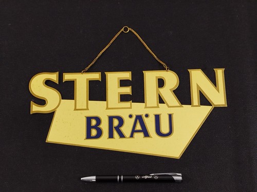 Werbeschild stern bräu mit - werbeschild,