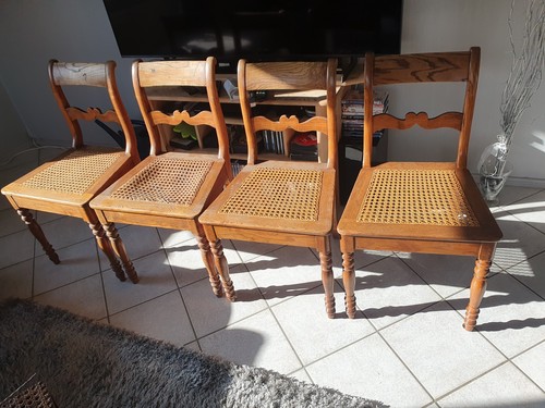 Alte rattan stühle - 4,