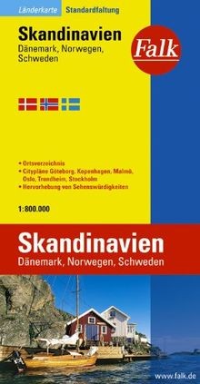 Falk länderkarte skandinavien - falk,
