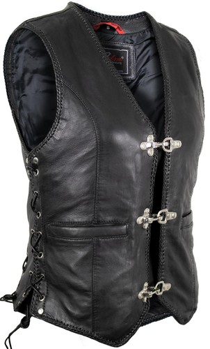 Damen lederweste taillierter - damen,
