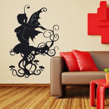 Wandtattoo Wandaufkleber Love Fee Fairy Elfe Blumen XXL Sunny Fee +268+