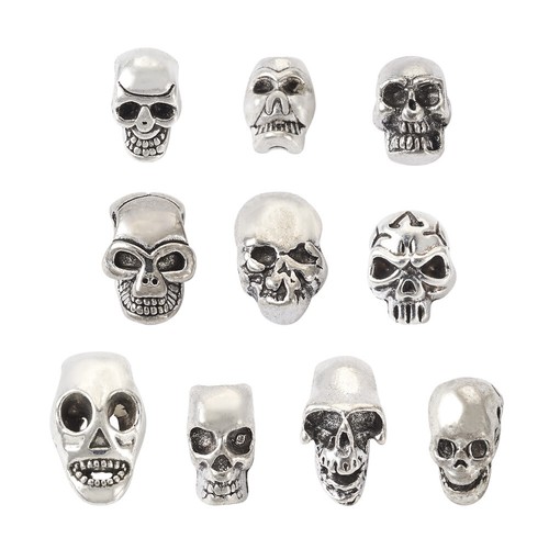 Stck totenkopf perlen - 50, stck.