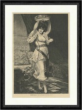 Türkische Tänzerin Cot Tamburin Bauchtanz Mode Barfuss Teppich Faksimile_E 14526