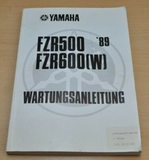 YAMAHA FZR 500 600 W 1989 Motor Bremsen Kupplung Elektrik Werkstatthandbuch