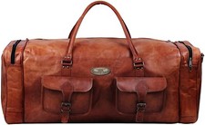 30 Zoll Herren leichter Lederkoffer 2 Taschen Reisegepäck Seesack Sporttaschen