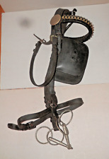 antike Trense-Pferdehalfter-Zaumzeug - Leder-schöne Messing-Zierteile- Reitsport