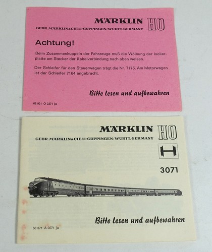 Märklin 3071 triebwagenzug - mÄrklin,