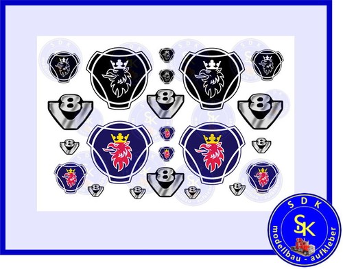 22x scania aufkleber set - scania, aufkleber-set