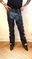 Schwarze Echtleder Designer