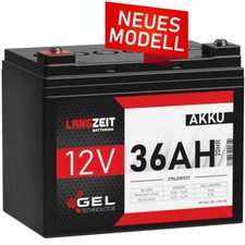 Akku 36Ah 12V Gel Blei Batterie Solar Golf Caddy Trolley Boot ersetzt 33Ah 35Ah