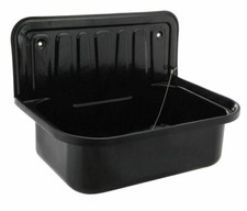 Kellerwaschbecken schwarz Ausgussbecken Stahl für drinnen/draußen Waschtrog