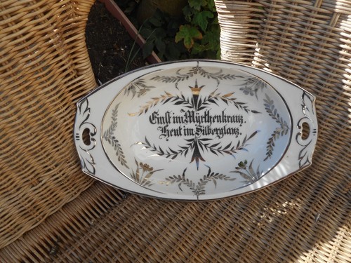 Porzellanschale silberhochzeit - porzellanschale,