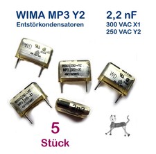 5 Stück 2,2nF 2200pf WIMA