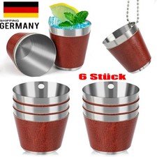 6 Stück Shotbecher Metall zum