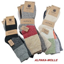 + Alpaka Socken Wollsocken Kuschelsocken warm - 3 Paar verschiedene Farben
