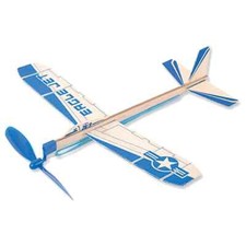 Flugzeug Gummimotor Flieger 29 cm Bausatz Kinder Werkset Bastelset ab 8 Jahren