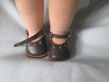 Käthe Kruse Puppen Schuhe für 38 cm Puppe  Dunkelbraun