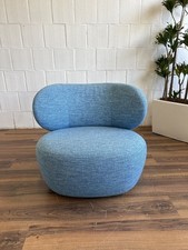 Walter Knoll Bao hochwertiger Design-Sessel drehbar blau schwarz
