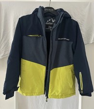 Winterjacke Skijacke 158 Blau/Neo Gelb