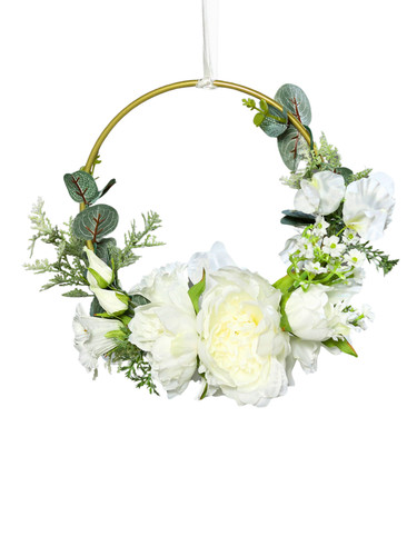 Metallring deko mit blumen - metallring,