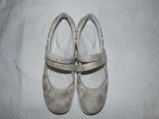 REMONTE- soft Ballerinas, beige- metallic,  gemustert, Leder, Riemchen, Gr. 40