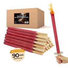10x Wachsfackeln Brennzeit 90
