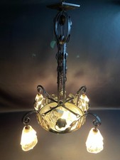 Großer Kronleuchter Art Déco