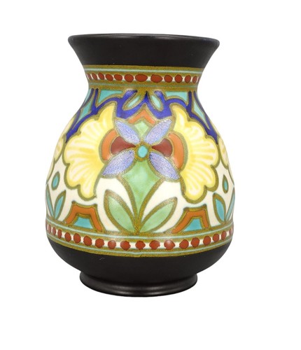 Handbemalte jugendstil vase - handbemalte, jugendstil-vase