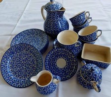 Bunzlauer Keramik Kaffee Service, mit Gebrauchsspuren