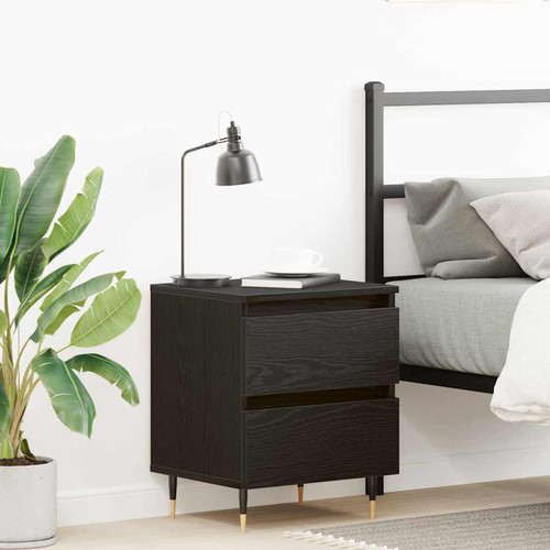 Nachtschrank schwarz eiche - schwarz,