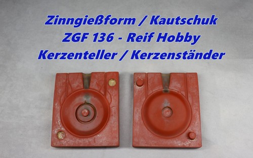 Zinngießform kerzenteller - zinngießform, kerzenteller"