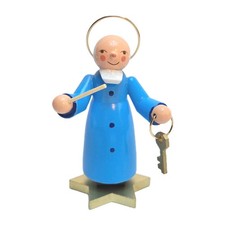 Christian Ulbricht Erzgebirge - Petrus blau Figur -Rarität- NEU & OVP