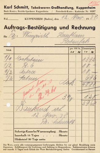 Rechnung schmitt kuppenheim - schmitt,