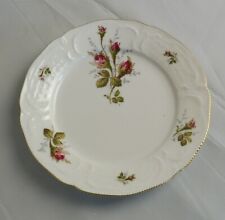 Moosrose weiß Goldrand v. Rosenthal , Dessertteller 20 cm (R4)