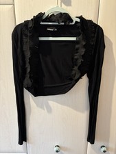 Bolero schwarz mit Rüschen