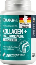 Kollagen Kapseln Hyaluronsäure&Collagen Komplex, mit Coenzym Q10, 120 Stk, vegan