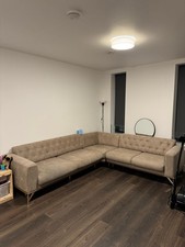 Sofa In Beige Ecksofa Couch Eckcouch Modern Design Greige