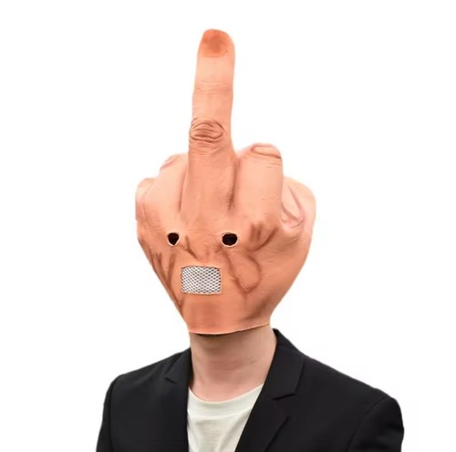 Mittelfinger maske vollkopf - mittelfinger,