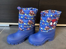 Boots Gummistiefel Winter Gefüttert Blau Jungen Gr. 26