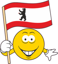 Aufkleber Smily mit Berlin